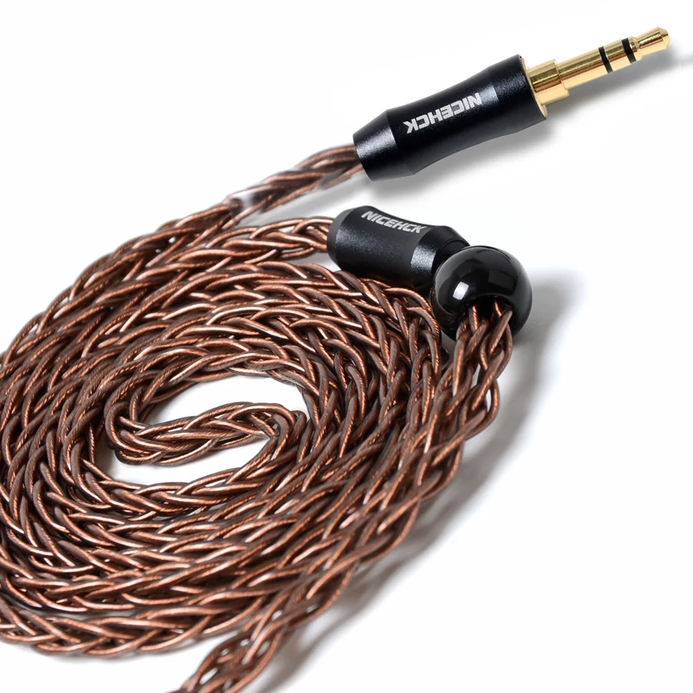 Tanie NICEHCK 8 rdzeń wysokiej czystości kabel miedziany MMCX 2Pin 3.5 2.5 4.4mm wtyczka dla TFZ ZS10 ZSX ZSN C10 C12 C16 V90 BA5 NX7 Pro DB3 M6 F3