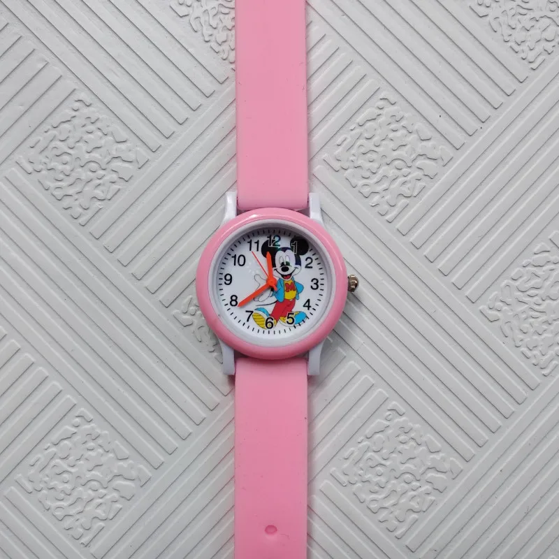 Список! Детские часы с 3D Микки Маусом для мальчиков и девочек, модные детские кварцевые наручные часы, детские часы, relogio feminino - Цвет: Розовый