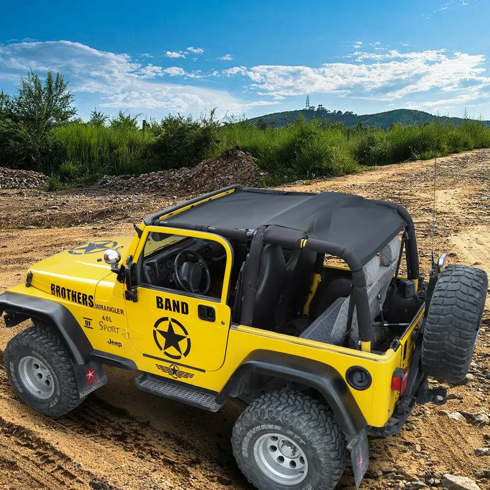 1997 2006 для Jeep Wrangler TJ сетчатый тент Топ Солнцезащитный УФ защитный аксессуар|Навесы