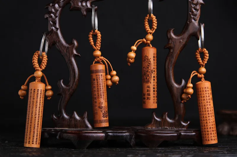 Yanting Peach Wood Animal Keychain Key Chinese Dragon Keychains For Men Women Keychain Bless A Peaceful Life Gift 006 (4)