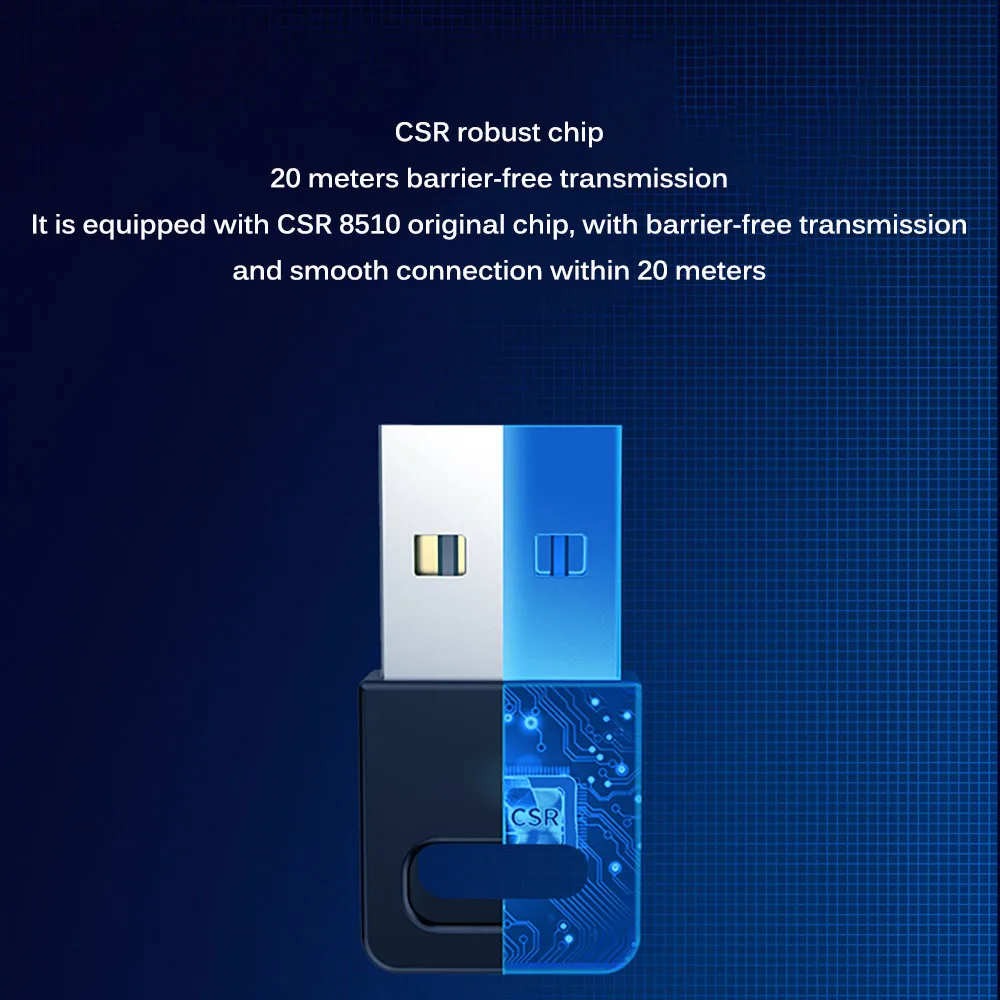 usb-адаптер адаптер Bluetooth 4,0 aptx музыкальный звуковой приемник адаптер до 20 м беспроводной диапазон для компьютера Windows