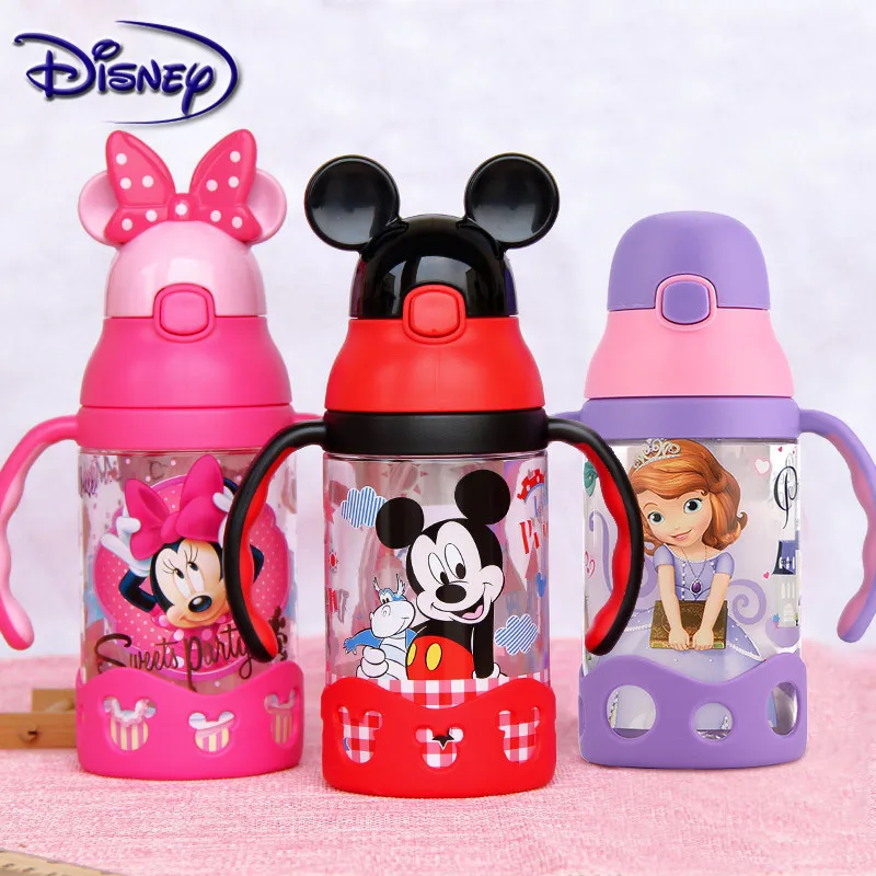 

Disney fashion baby cup leak-proof children's sippy cup learn to drink cup with handle baby kettle baby drink cup