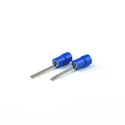 

100pcs/lot 16-14 AWG DBV2-18 blue Insulated pin wire Terminals electronic spade RoHS connector crimp tip