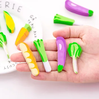 

3PCS New Novelty Lovely Radish Vegetable Shape Rubber Eraser Creative Eraser For Kids Gift Korean Stationery Student Prize