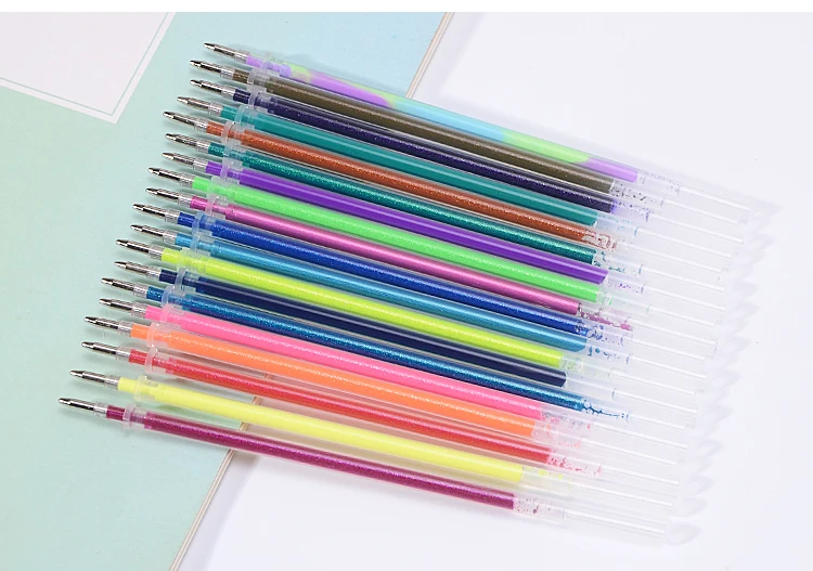 100 шт./лот 100 цвета, шариковая ручка, набор для заправки, разноцветные пластиковые заправки для ручек, школьные принадлежности, канцелярские принадлежности
