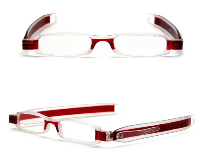 Унисекс Красочные Складной 360 градусов вращение складные очки для чтения с очками Чехлы для Для женщин Для мужчин 1,0 1,5 2,0 2,5 3,0 3,5 4 - Цвет оправы: NO.3 with case