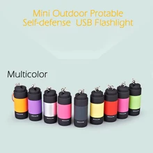 LED Mini Security Protection Tactical Self Defense Protable Flashlight Outdoor Survival Torch Self-defense Tool