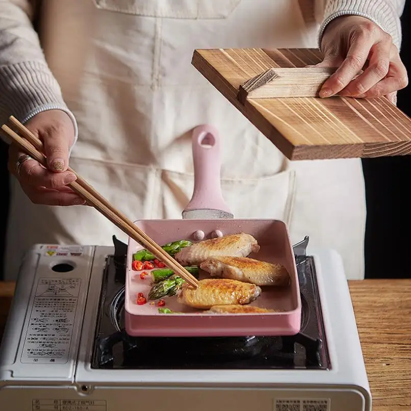 Японская Сковорода из алюминиевого сплава Tamagoyaki сковородка для омлета с