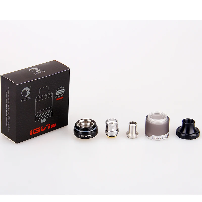 Original Yosta IGVI P2 RDA Tank 4ml Capcity Atomizer 25mm E Cigarette IGVI P2 Tank Vaporizer With Mesh Coil Fits Livepor 160 kit 06