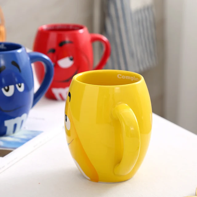 online shop creative m m s mm beans drinking cups ceramic colored