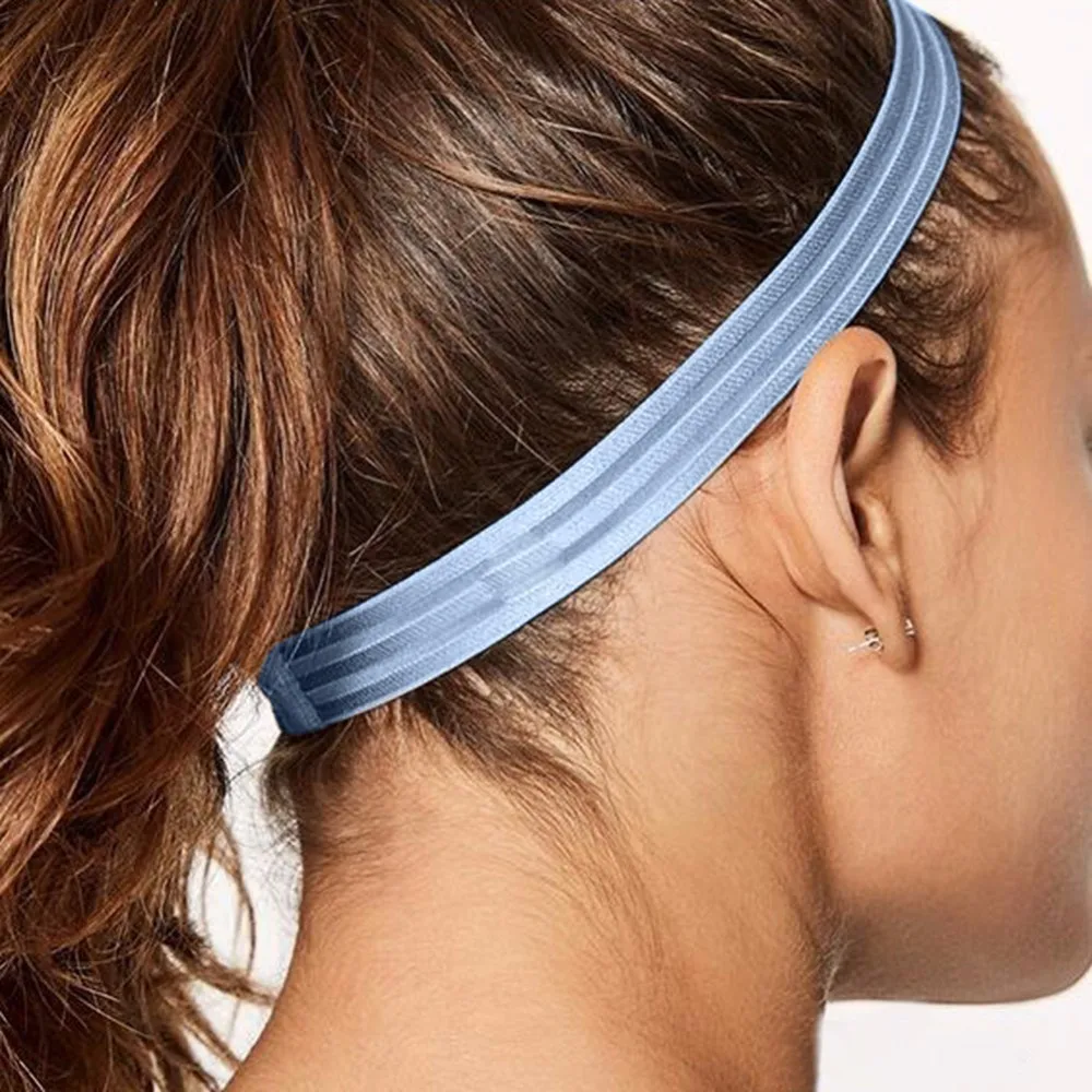 Chainplus Élastique Corde Bonbon Couleur Yoga Bande Bandeau Tête de Course  avec le football Antidérapant Accessoires de Cheveux (Bleu Saphir) 