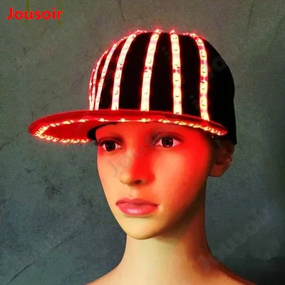 

LED Luminous Hats Light Up Party Cap Hat Halloween Christmas Stage Dancing Bar DJ Hearwear Birthday CD15 T02