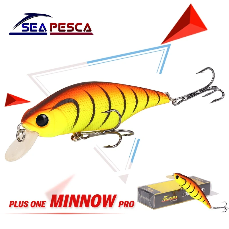 

SEAPESCA Good Quality Minnow 92mm 13.4g Artificial Bait Sinking Fishing Lures Wobbler Dive 2m Fishing Tackle Crankbait JK162