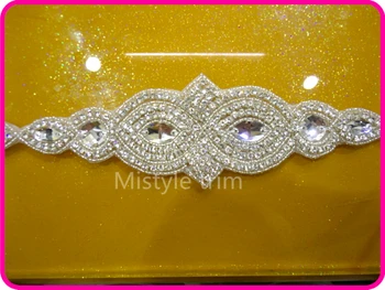 

Free shipping new rhinestone wedding crystal belts with rhinestone trimming for dress