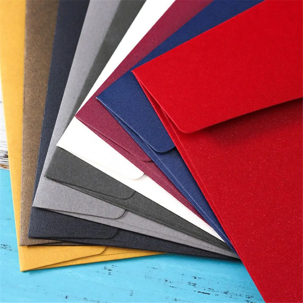 10pcs Cute Color Envelope 11*17.6cm Postcard Wedding Invitation Card Paper Bag Wages Letter Cover Office School Stationery|Бумажные