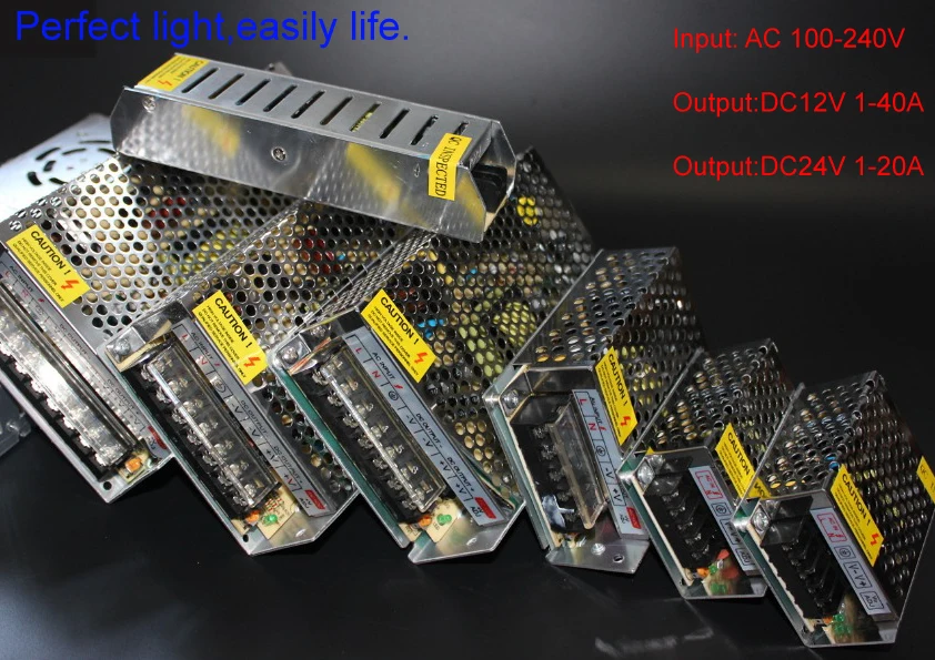 DC5V/12В/24В 1A 2A 3A 5A 8A 10A 15A 20A 30A 40A адаптер питания трансформатор вход 100В 240В DC выход для