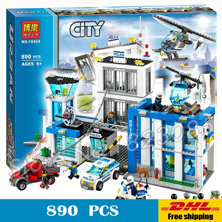 890pcs 2016 BELA 10424 City Police Station building blocks