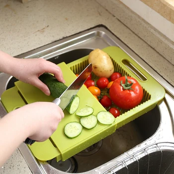 

High Quality Kitchen Sink Cutting Boards Wash The Dishes To Wash Cut With The DDrain Basket Chopping Block,Kitchen Supplies.