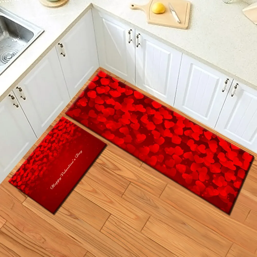 

LB Valentine Area Rugs Red Hearts Carpets For Baby Kids Home Living Room Crystal Velvet Bedroom Hallway kitchen Floor Door Mats