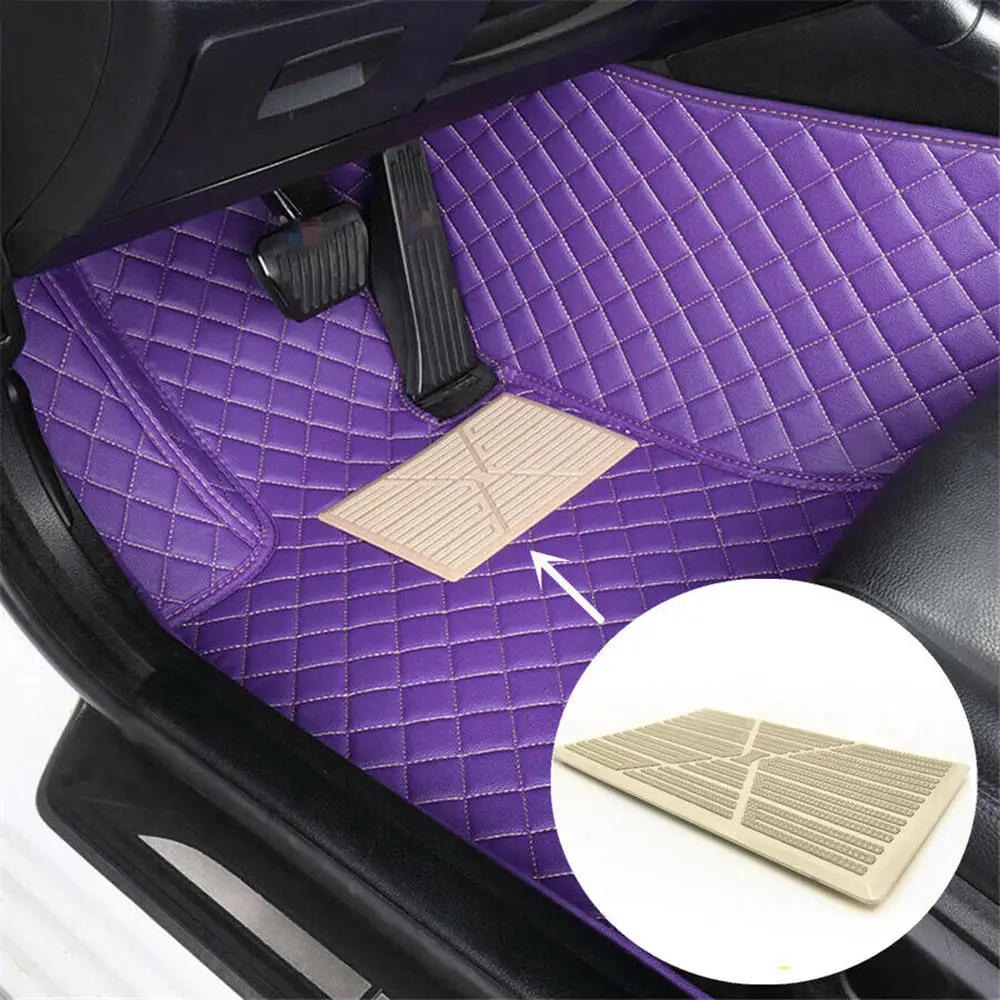 

Universal Beige PVC Car Foot Mat Floor Carpet Pad Heel Pedal Patch Cover Car Mat Anti-skid Pedal 25x15cm