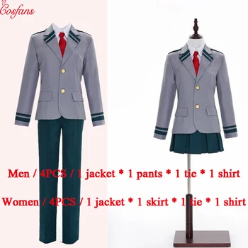 

4PCS Boku no Hero Academia Asui Tsuyu Yaoyorozu Momo School uniform My Hero Academia OCHACO URARAKA Midoriya Izuku cosplay 2018