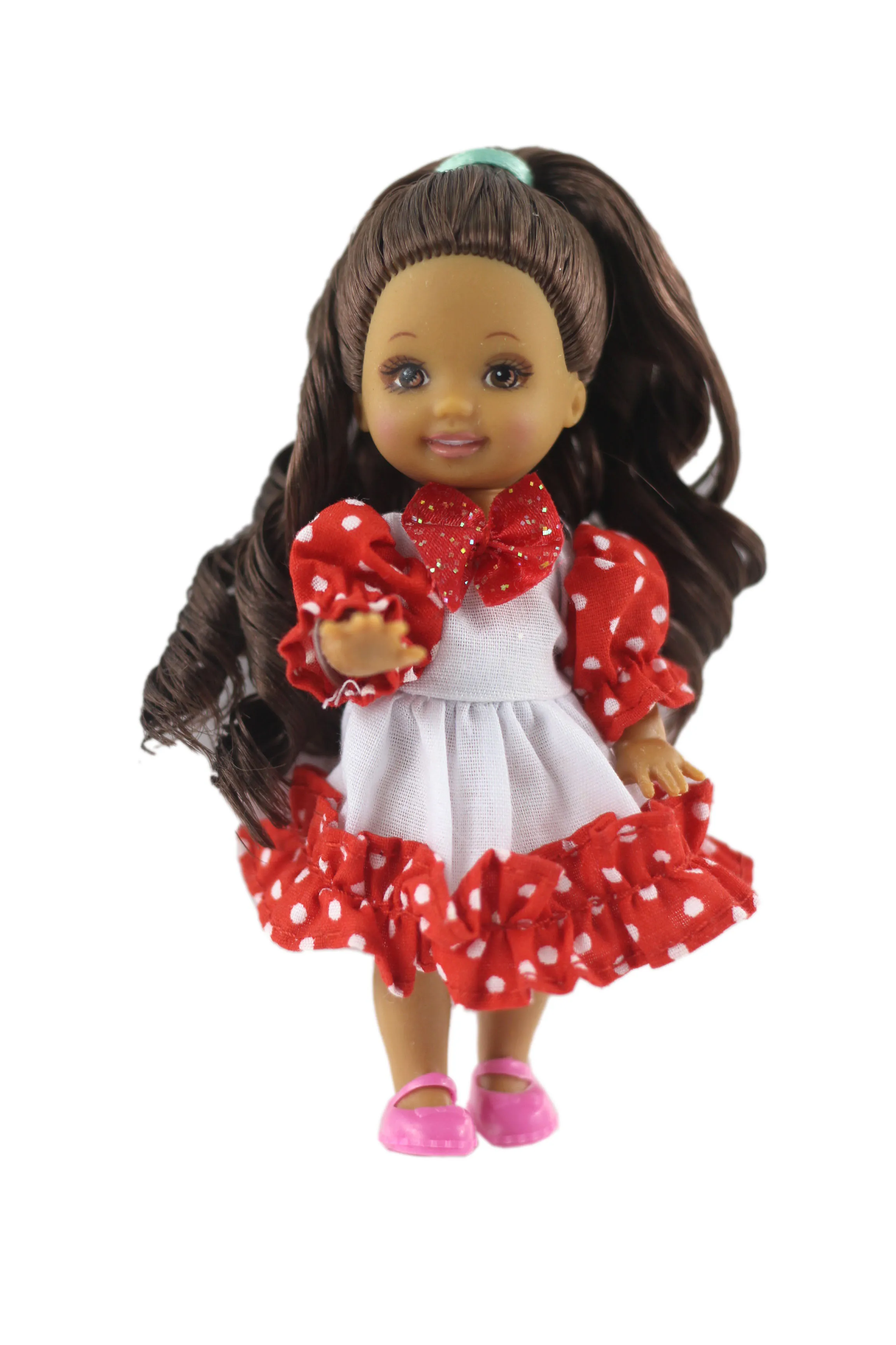 NK случайный 6 шт./партия милое мини-платье куклы Повседневная одежда платье одежда для Барби сестричка Келли Кукла аксессуары кукольный домик игрушки 6X