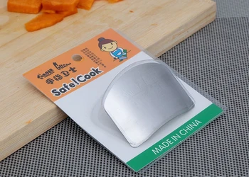 

Free Shipping+Wholesale Stainless Steel Finger Hand Guard Finger Protector Knife Slice Chop Safe Slice,500pcs/lot
