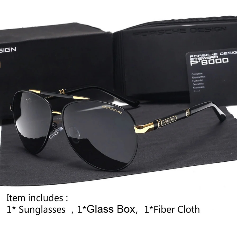Glexal New High End Polarized Sunglasses Sunglasses Men Retro Frame Sunglasses Driving Mirrorin