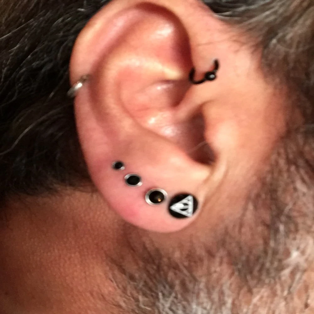 Showlove-Gem Ear Piercing Lip Body Helix Tragus Lobe Barbell Bar Earrings Ear Studs Piercing 3mm&4mm&5mm Choosable - Image 5