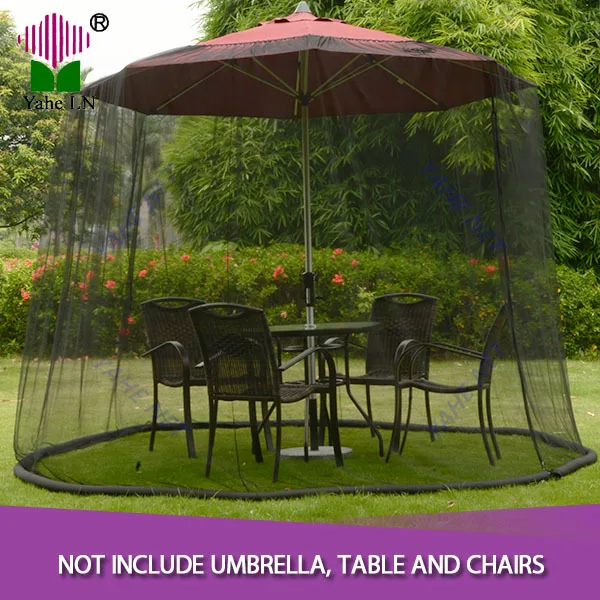 Patio Umbrella Screen 11 Black Outdoor Table Net Canopy Insect Bug Net Mesh Garden Screen Chrome Screen Stickscreen Car Aliexpress