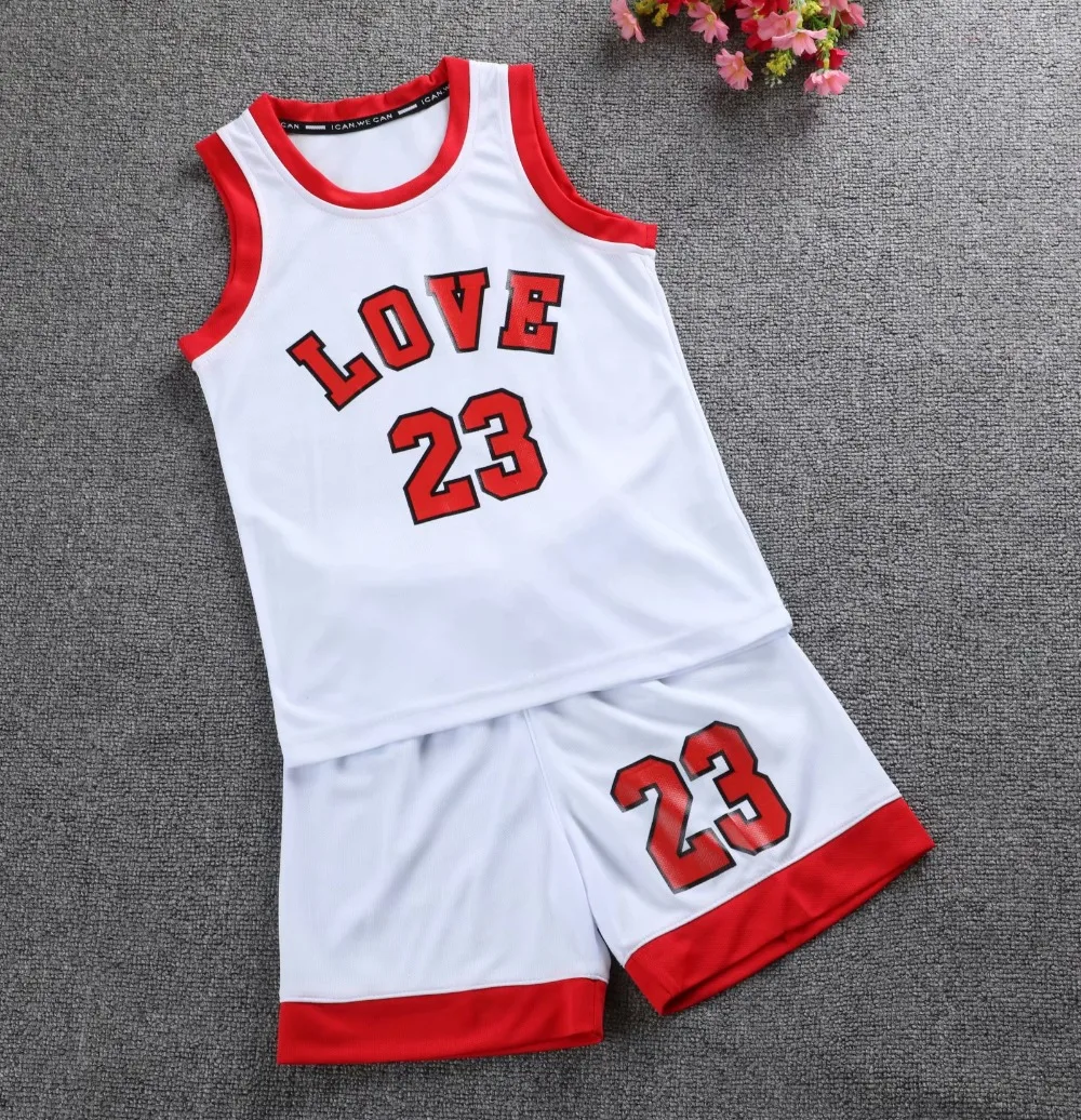 

Kids Basketball Sets Boys Blank Basketball Jerseys Youth Sports Kits Children Running Uniforms Training Jerseys Shorts Sets