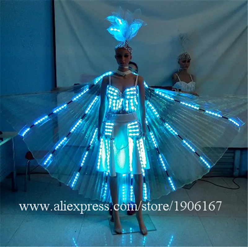 3 Sets Led Light Costume Flashing Luminous Growing Halloween Cloak Party Dress Dancing Wear For Club Party Bar Christmas13