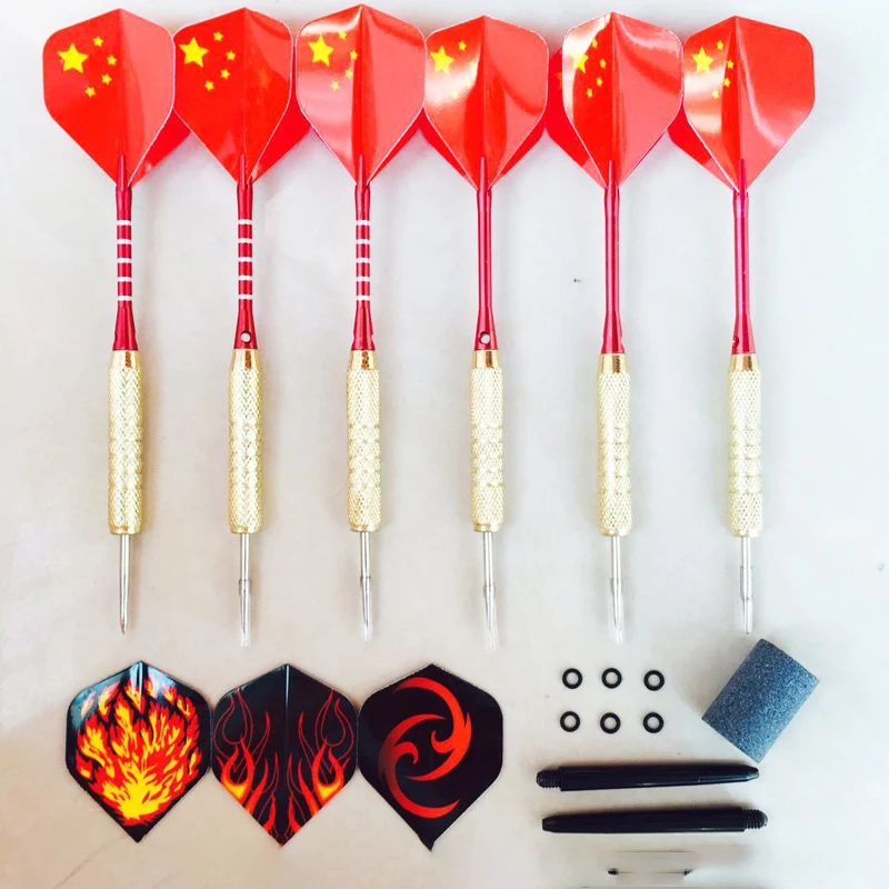 6pcs adult professional game training aluminum darts pin package DART leaf professional bathroom training pins darts course