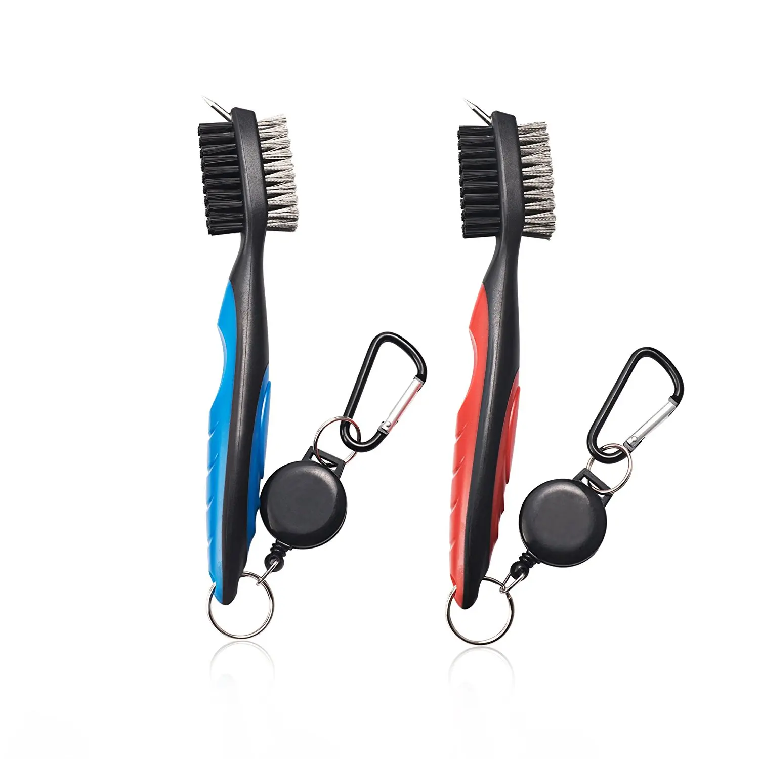 

1 pcs Golf Brush Groove Cleaner Double-Sided Nylon Bristle Cord Practical Golf Head Cleaning Brush Spherical Golf Club Cleaner