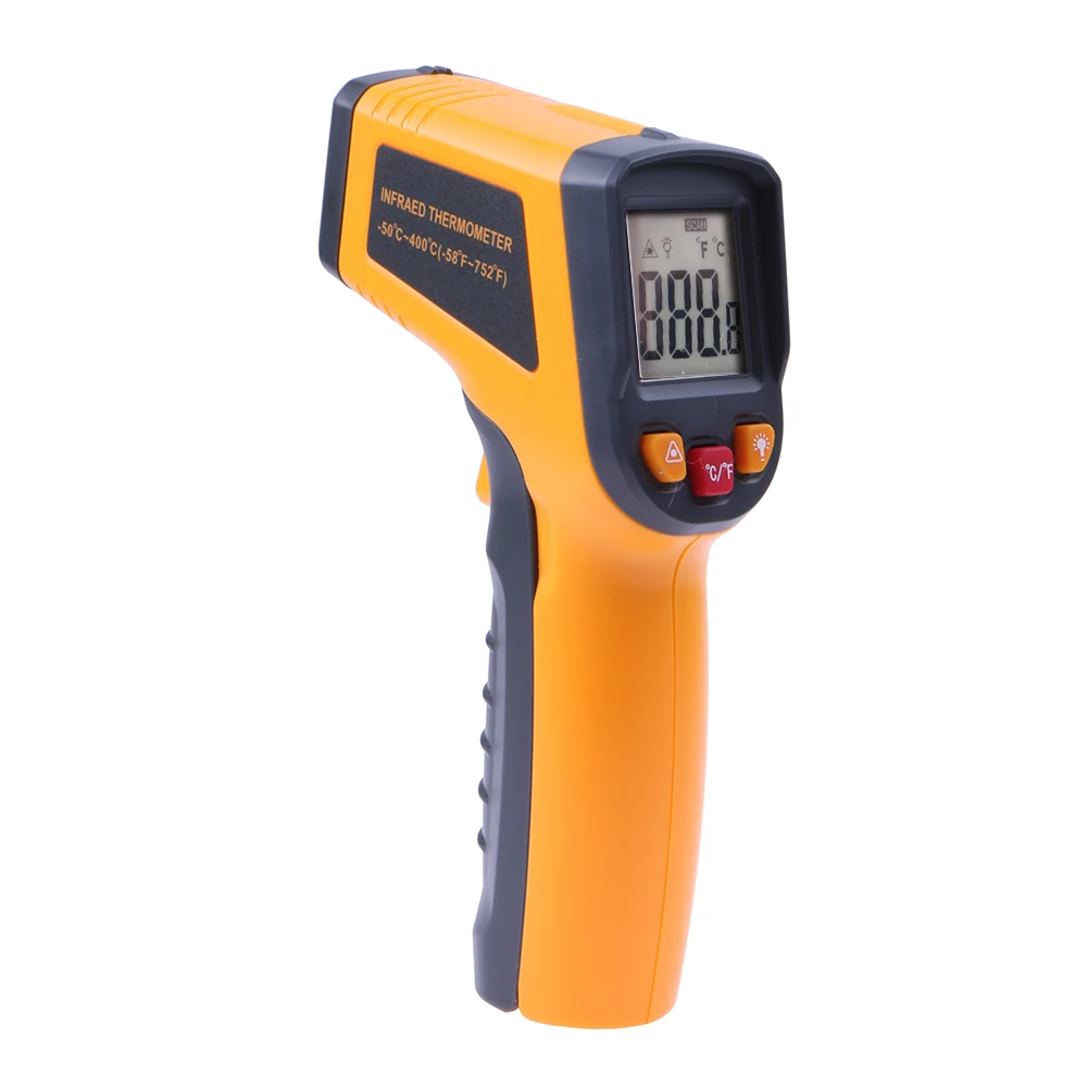 

Laser LCD Display IR Digital Thermometer Auto Temperature Meter Non Contact Sensor Infrared Thermometer -50 to 400 Degree