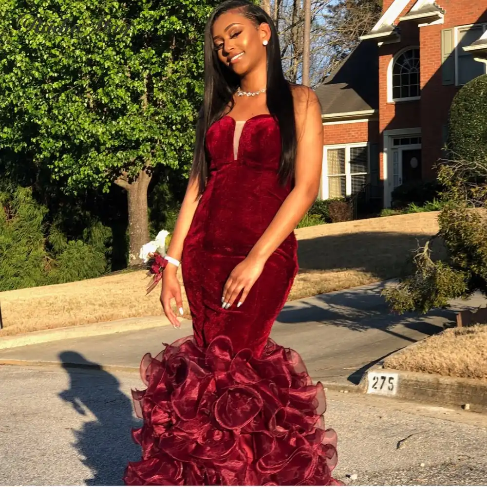 velvet graduation dress