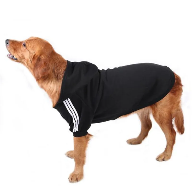 Golden Retriever Samoyed Dog Clothe Pets Coats Black Red Soft Cotton Big Dog Clothes Two Feet Hoodie Coat Jacket Sportswear5