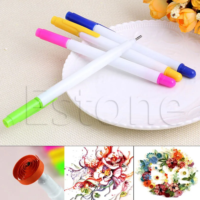 1pcs Slotted Paper Quilling Tools Plastic Paper Roll Pen DIY Paper Handcraft