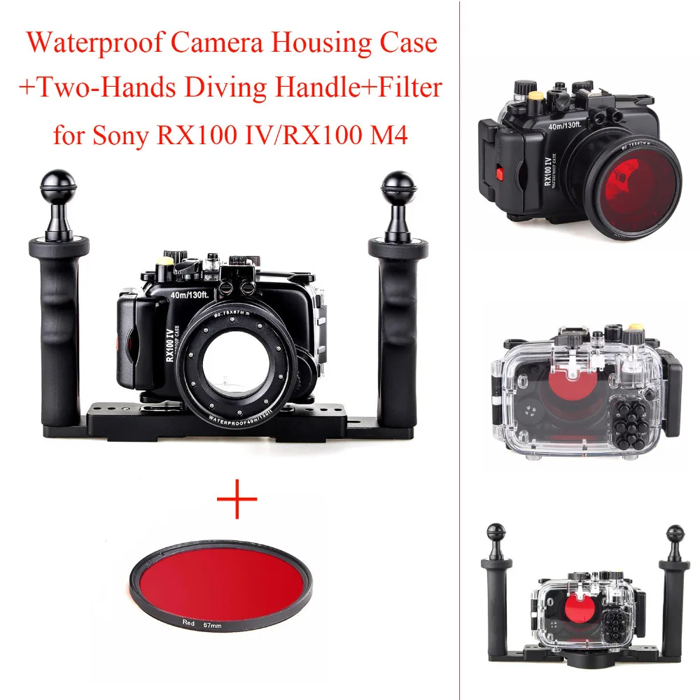 40 м/130 футов водонепроницаемый корпус камеры чехол для Sony RX100 IV/RX100 M4 сумка