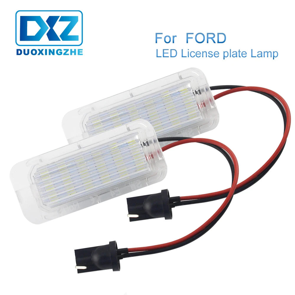 

DXZ 2Pcs LED Rear Number License Plate Light Error Free For Ford 5D Fiesta Kuga S-MAX C-MAX Mondeo Galaxy Grand Jaguar 12V 24V