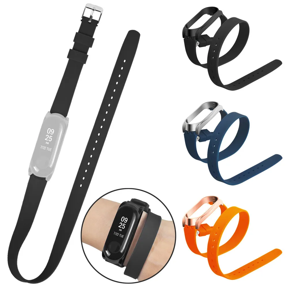 Силиконовый ремешок HONHX для Xiaomi Mi Band 3 сменный Браслет с двойной запахом наручных