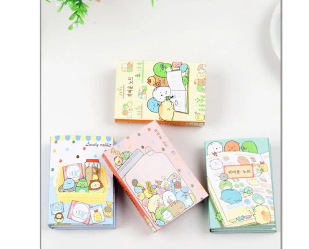 Лучший Sumikko Gurashi 6 складной блокнот для заметок Липкие заметки закладки для блокнота подарочные канцелярские товары