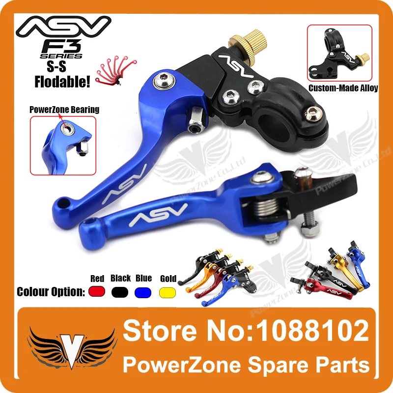 

Aluminum ASV F3 Short Clutch Brake Folding Lever Fit Most Of Racing Motorcycle Pit Dirt Bike KAYO BSE CRF Free Shipping!