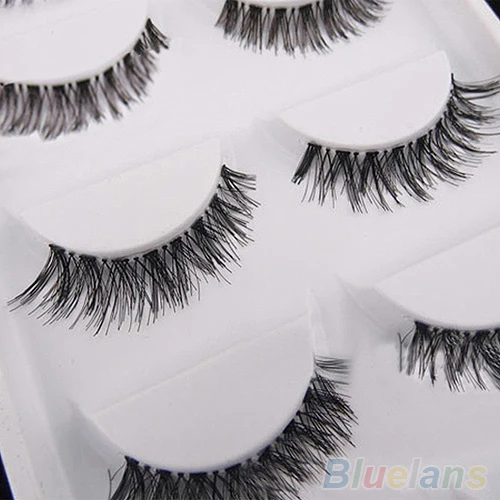 

5 Pairs 3D Mink Eye Lash Extension Soft Long Black Natural Cross False Eyelash Makeup Beauty Tools