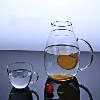 

creative pot cold water bottle high borosilicate heat-resistant glass cool water bottle set fruit juice pot large capacity