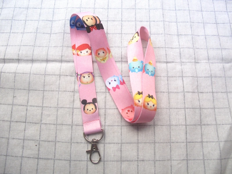 

10pcs/20pcs/30pcs/50pcs minnie mickey princess stitch Neck Strap Lanyard Mobile Phone Key Chain ID Badge Key Chains x6