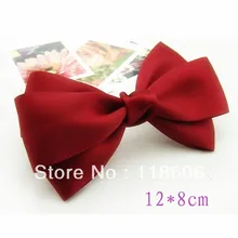 Красивые ленты для волос бант ярко-красный