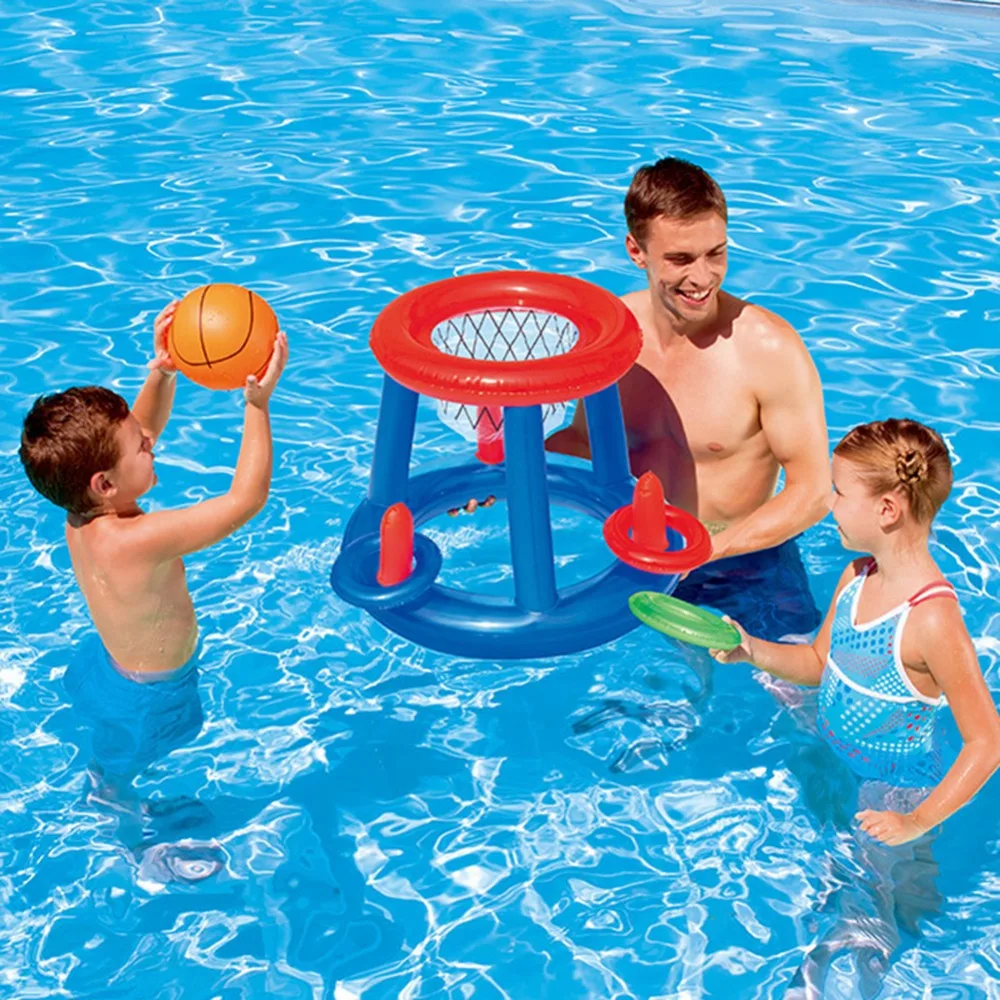 Бассейн надувной для баскетбола корзина поплавок остров водные игрушки Детские вечерние игрушки 1 шт