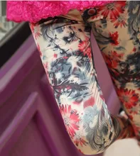 2017 New Spring European and American style Slim Printed Leggings For Women Fashion Pencil Pants Skinny Trousers Free shipping