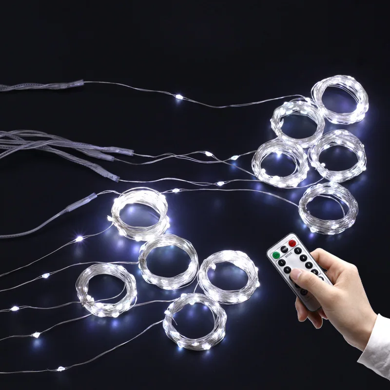 LED Curtain Lights Outdoor Indoor Decorative Lights for Christmas Wedding Window Patio Curtain Copper Wire Luces led Decoracion LED Curtain Lights Outdoor Indoor Decorative Lights for Christmas Wedding Window Patio Curtain Copper Wire Luces led Decoracion